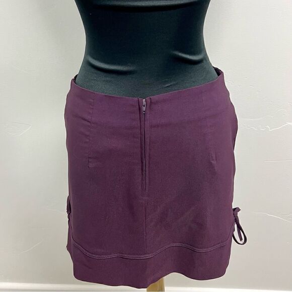 Forever 21 purple y2k miniskirt sz L NWT retro vintage deadstock. Side ties - Picture 6 of 12